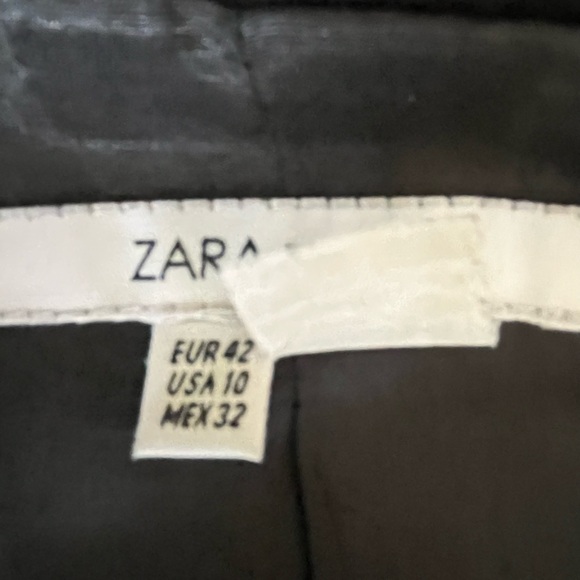 Zara black rayon blazer & pants 2 Pc summer suit for women US 10-12 - Picture 12 of 16